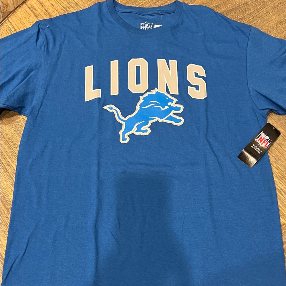 NWT NFL Lions Blue Tee with Logo
